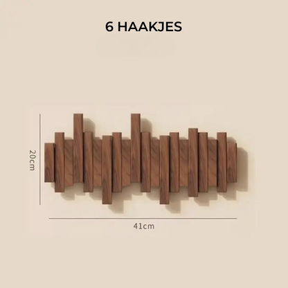 KeyNote – Design wandhaak met inklapbare houten haken