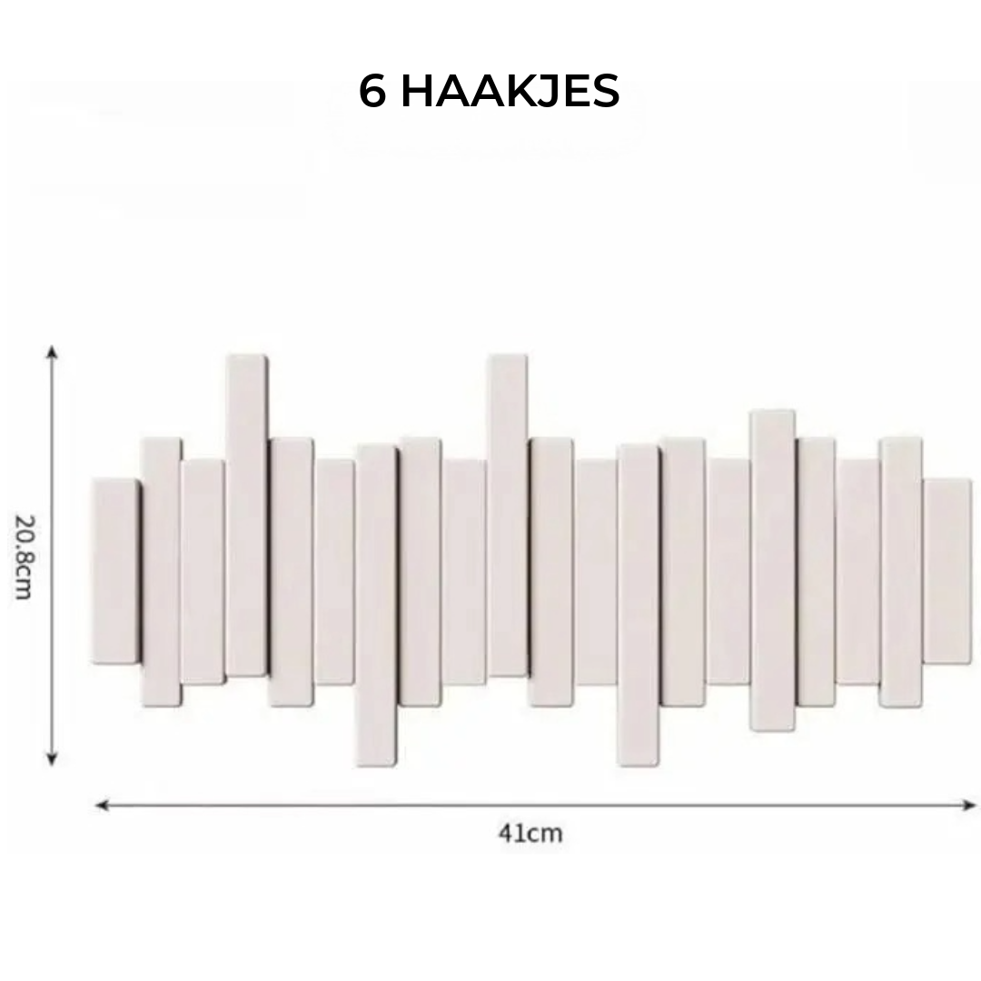 KeyNote – Design wandhaak met inklapbare houten haken