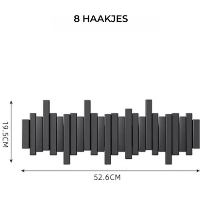 KeyNote – Design wandhaak met inklapbare houten haken