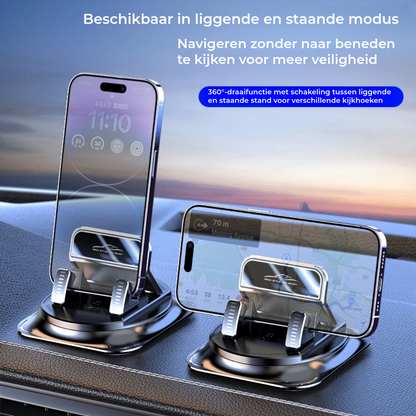 Autotelefoonhouder – 360° draaibaar, verstelbare kijkhoek, antisliphouder voor alle mobiele telefoons