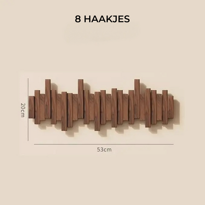 KeyNote – Design wandhaak met inklapbare houten haken