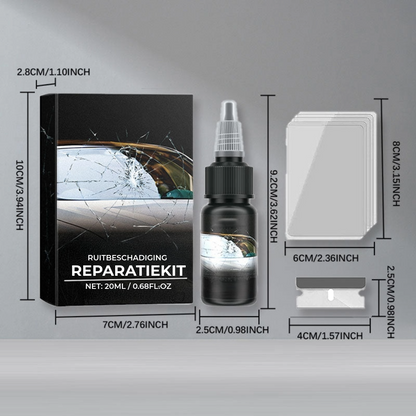 Reparatieset voor autoruiten tegen barsten