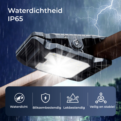 Buitenlamp op zonne-energie met bewegingssensor en clipbevestiging
