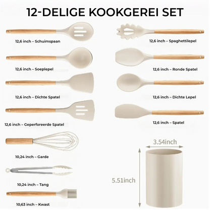 NordicKitchen – Stijlvolle siliconen kookset (12-delig)