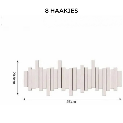 KeyNote – Design wandhaak met inklapbare houten haken