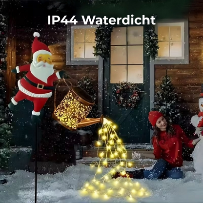 Zonne-Energie Kerstman Gieter Lantaarn