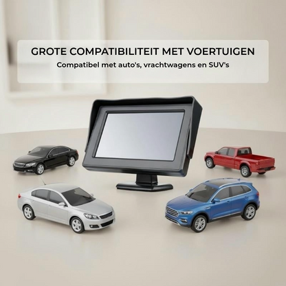 HD autoscherm (4,3 inch) – Dubbele video-ingang & automatische achteruitrijweergave