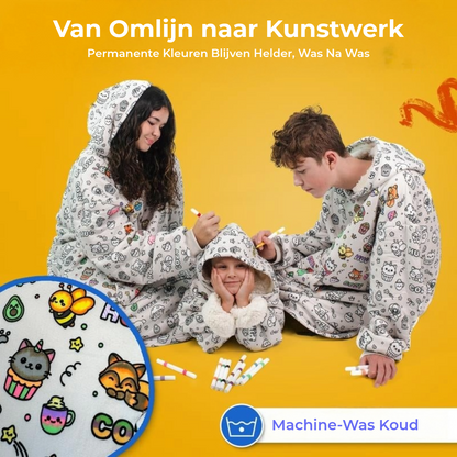 Kleur je eigen Hoodie met 24 permanente markeerders