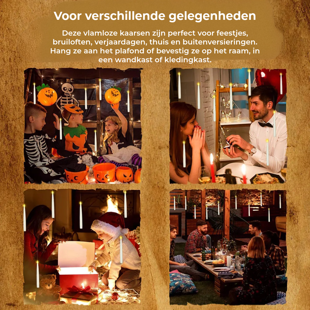 Zwevende LED Kaarsen