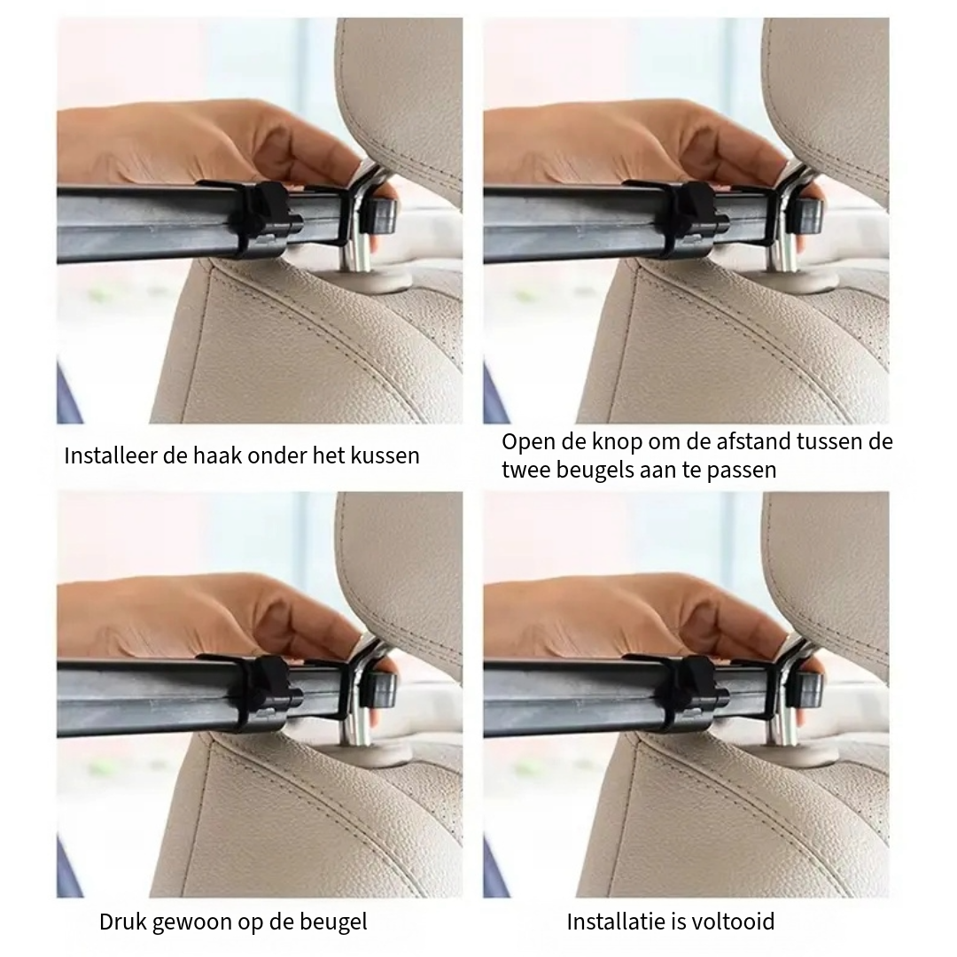 Tablet- en mobiele telefoonhouder voor de auto
