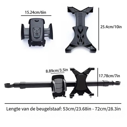 Tablet- en mobiele telefoonhouder voor de auto