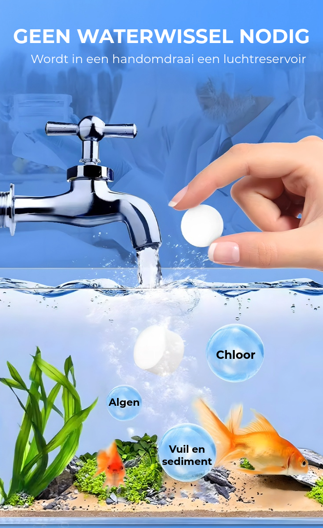 Waterzuiveringstabletten voor aquaria