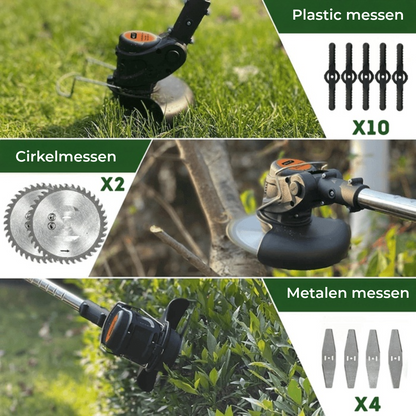 3-in-1 Grastrimmer - Struikgewas verwijderen, maaien en zagen