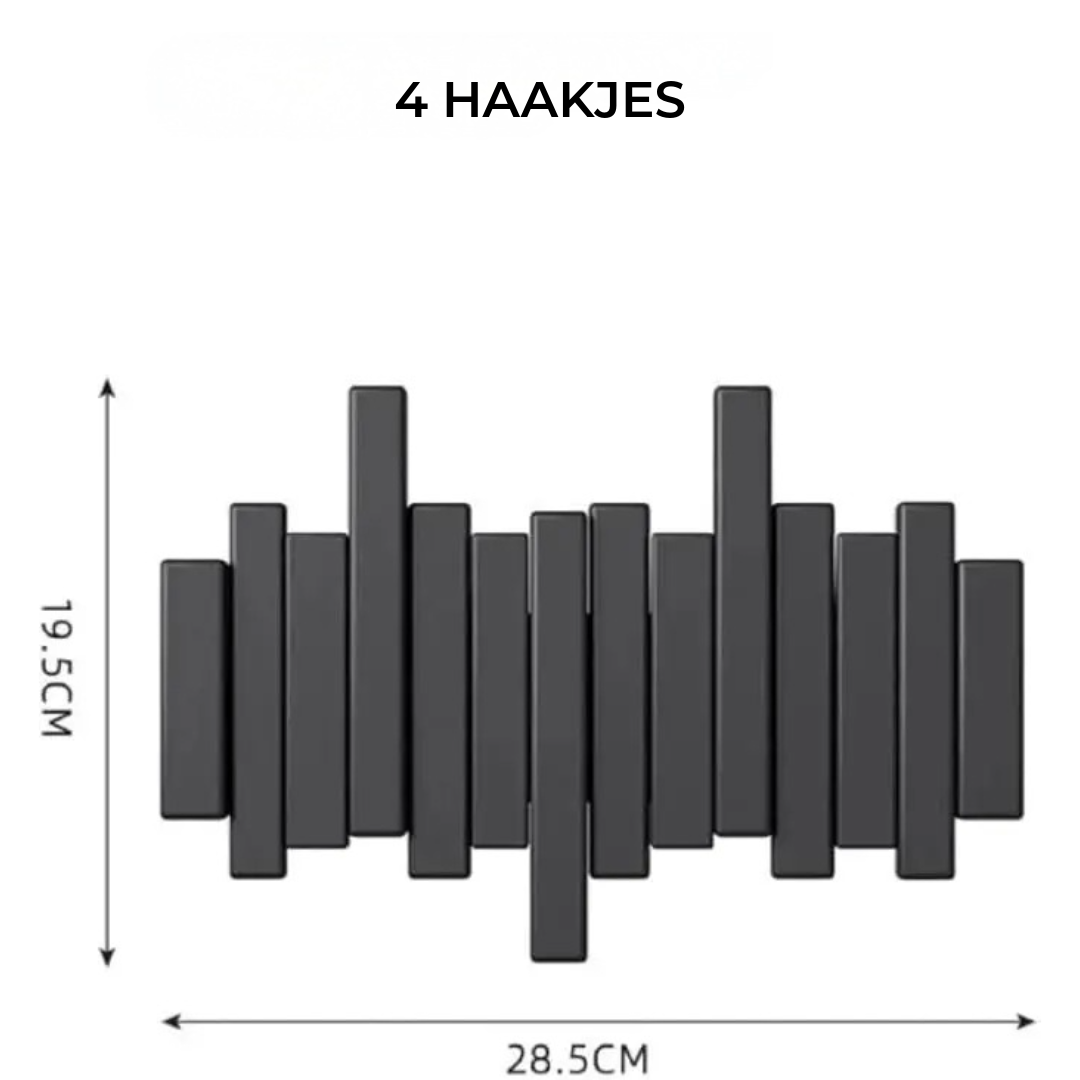 KeyNote – Design wandhaak met inklapbare houten haken