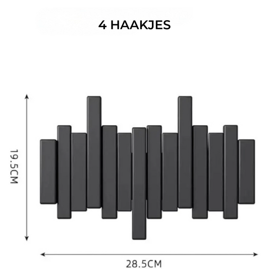 KeyNote – Design wandhaak met inklapbare houten haken