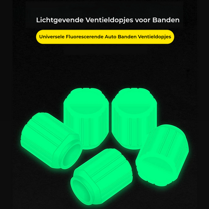 Verlichte ventieldopjes voor nachtrijders