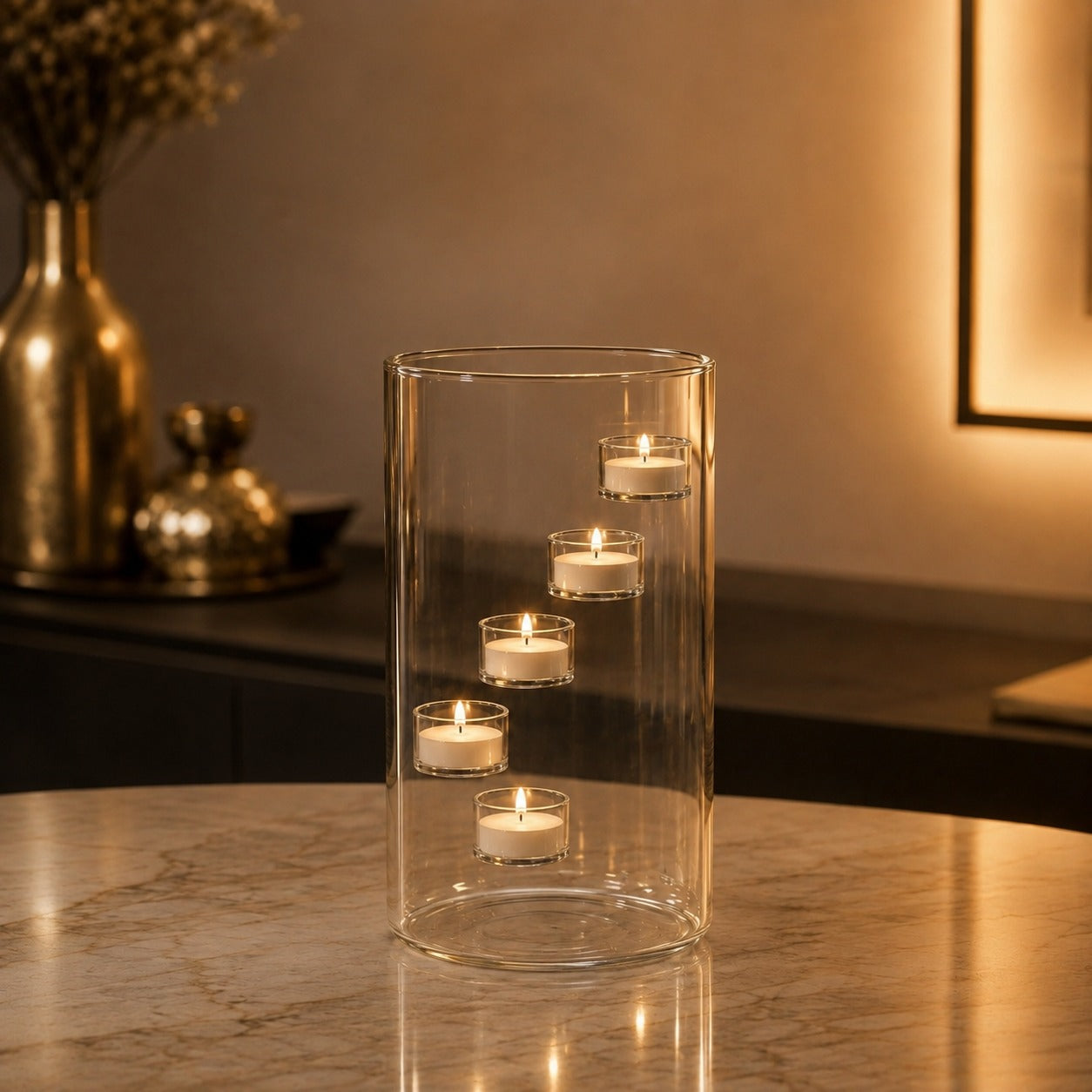 Aura Glass – Kaarsenlantaarn voor drijvende theelichtjes