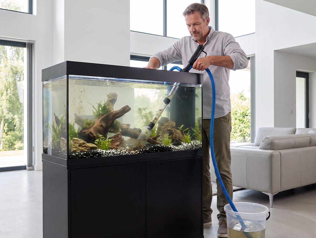 Elektrische aquariumgrindreiniger