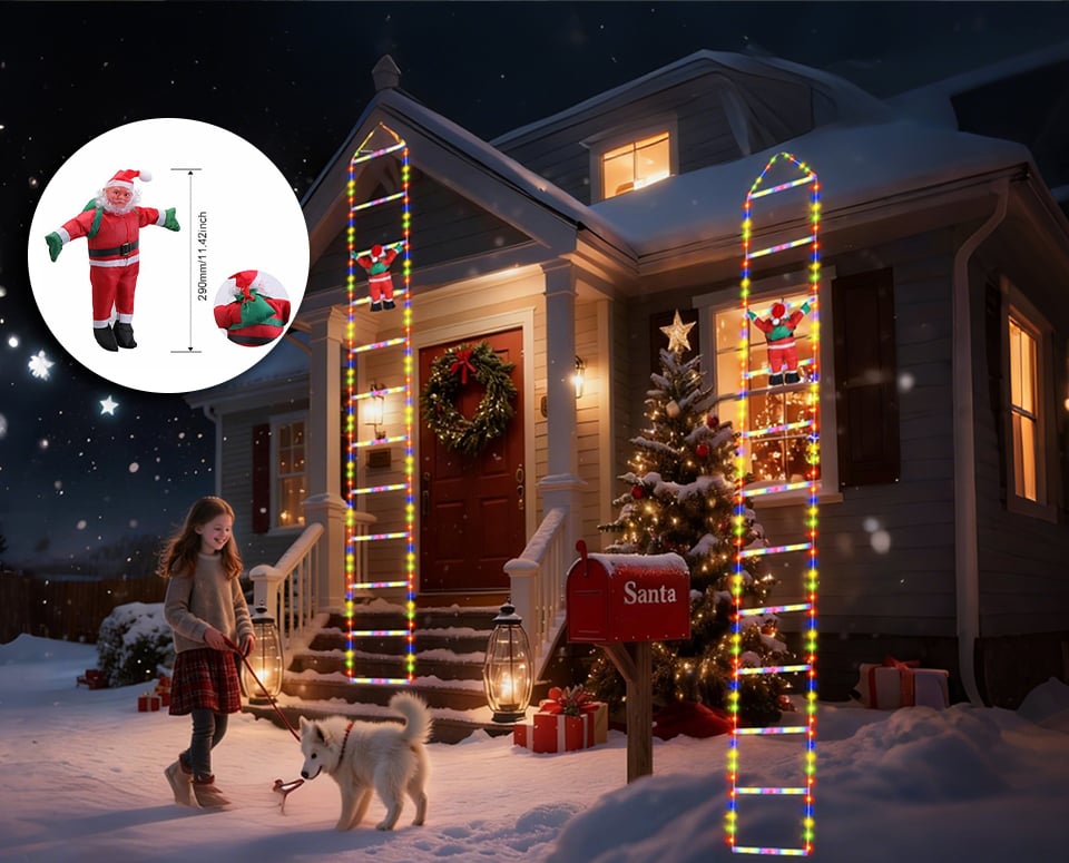 Kerstman LED Ladder