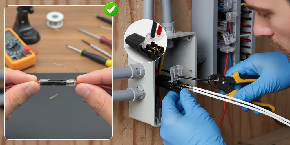 Dubbele draad-grip-connectoren