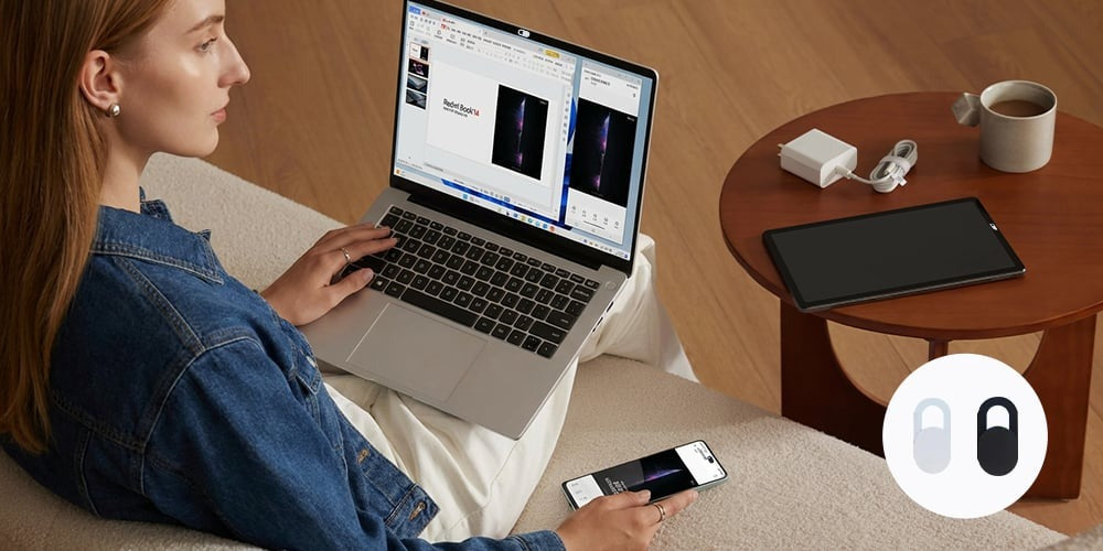 Schuifregelaar voor webcamcover