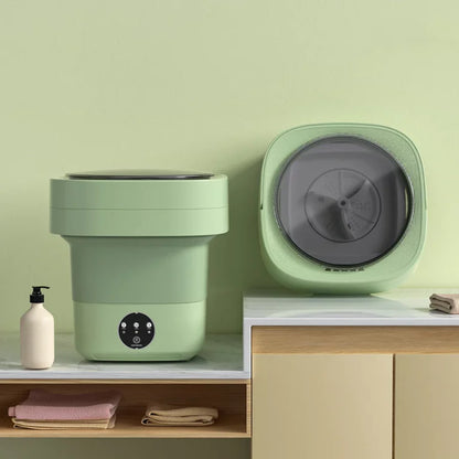 Draagbare en opvouwbare wasmachine