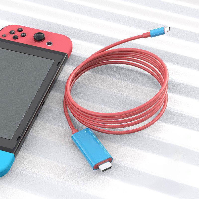 USB-C naar HDMI-adapterkabel – Stream, speel en laad tegelijkertijd op – Voor Switch, mobiel en tablet