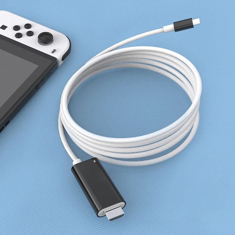USB-C naar HDMI-adapterkabel – Stream, speel en laad tegelijkertijd op – Voor Switch, mobiel en tablet