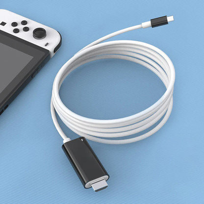 USB-C naar HDMI-adapterkabel – Stream, speel en laad tegelijkertijd op – Voor Switch, mobiel en tablet