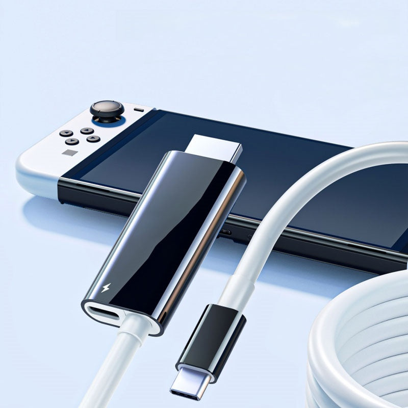 USB-C naar HDMI-adapterkabel – Stream, speel en laad tegelijkertijd op – Voor Switch, mobiel en tablet