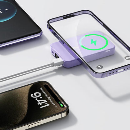 Magnetische draadloze powerbank met standaard