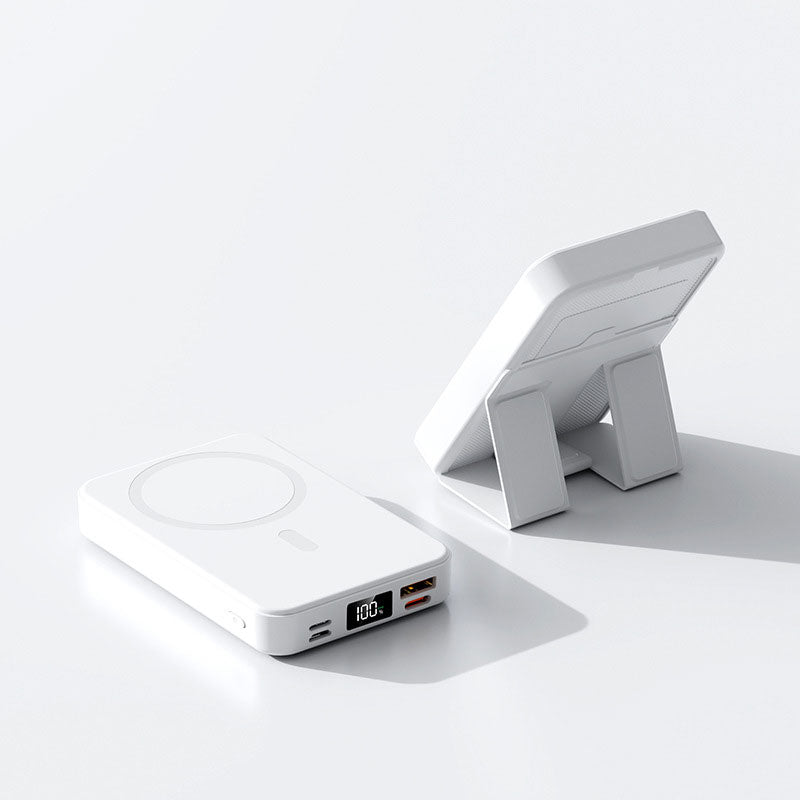 Magnetische draadloze powerbank met standaard