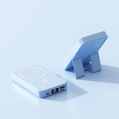 Magnetische draadloze powerbank met standaard