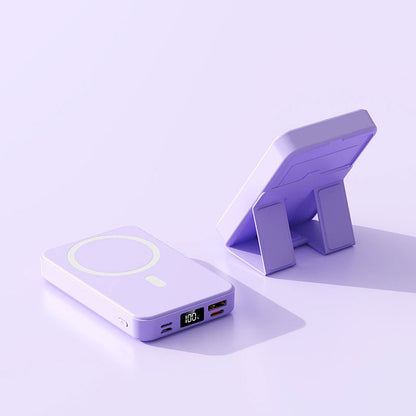Magnetische draadloze powerbank met standaard