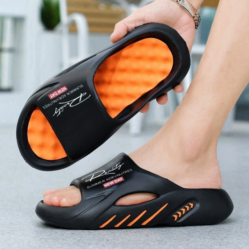 Herensandalen met plateauzool en dikke demping