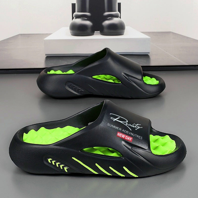 Herensandalen met plateauzool en dikke demping