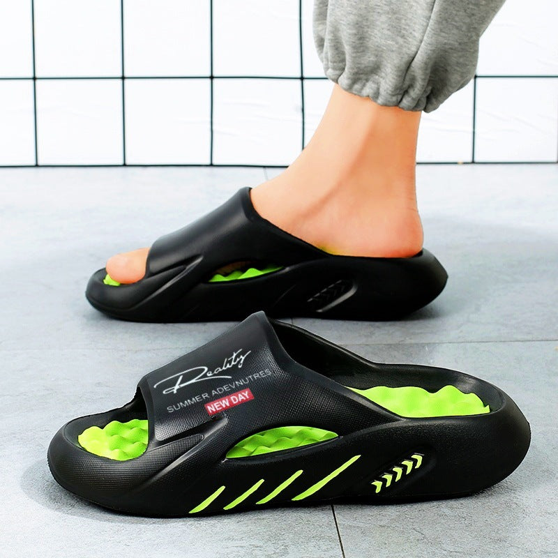 Herensandalen met plateauzool en dikke demping