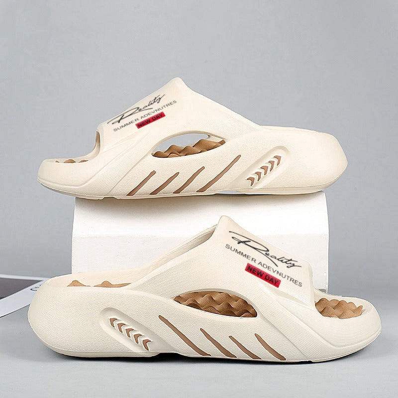 Herensandalen met plateauzool en dikke demping