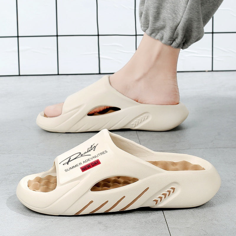 Herensandalen met plateauzool en dikke demping