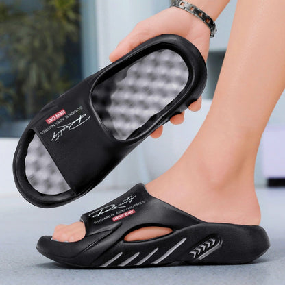 Herensandalen met plateauzool en dikke demping