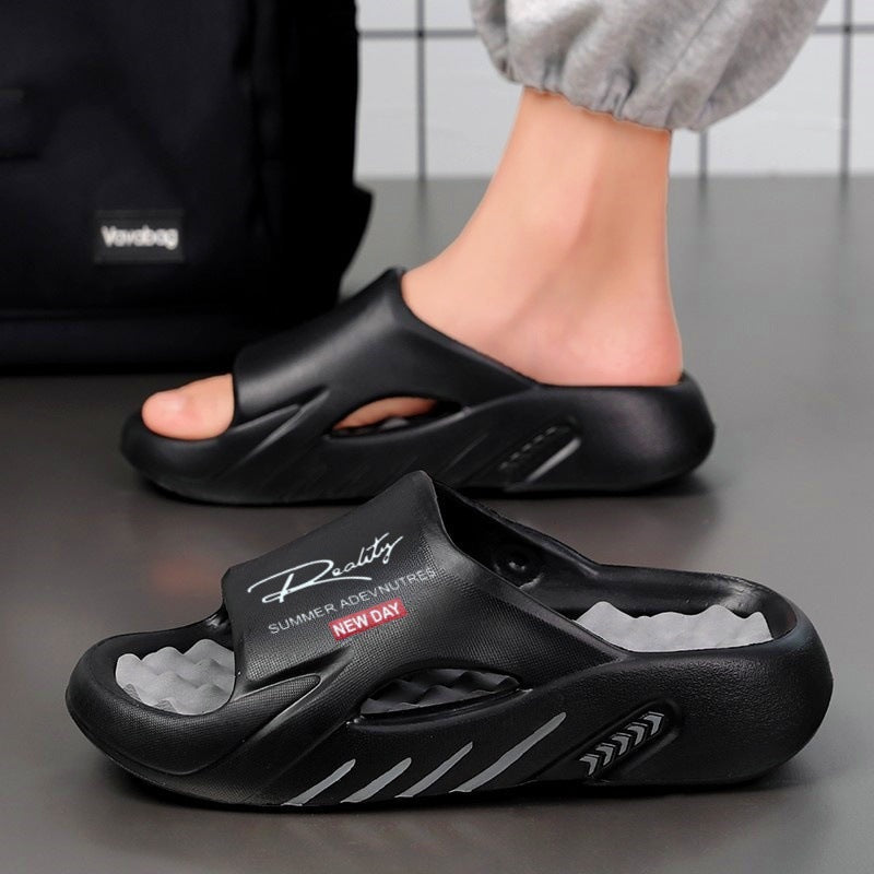 Herensandalen met plateauzool en dikke demping