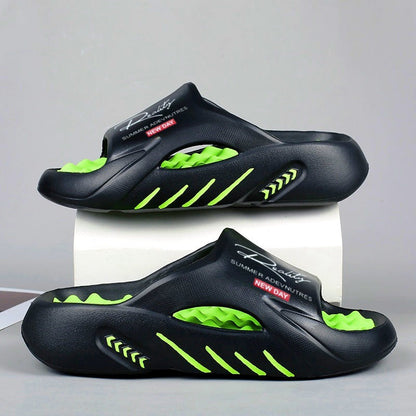 Herensandalen met plateauzool en dikke demping