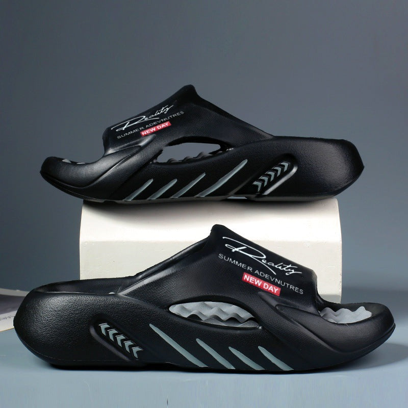 Herensandalen met plateauzool en dikke demping