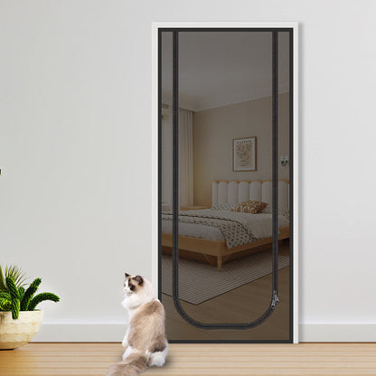 Horgaasdeur met ritssluiting – robuuste stof die krassen voorkomt, houdt katten en honden betrouwbaar binnen of buiten, voor warme dagen en frisse lucht