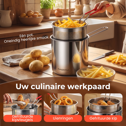 Multifunctionele Frituurpan - Frituren, braden, koken en stoven in één pa