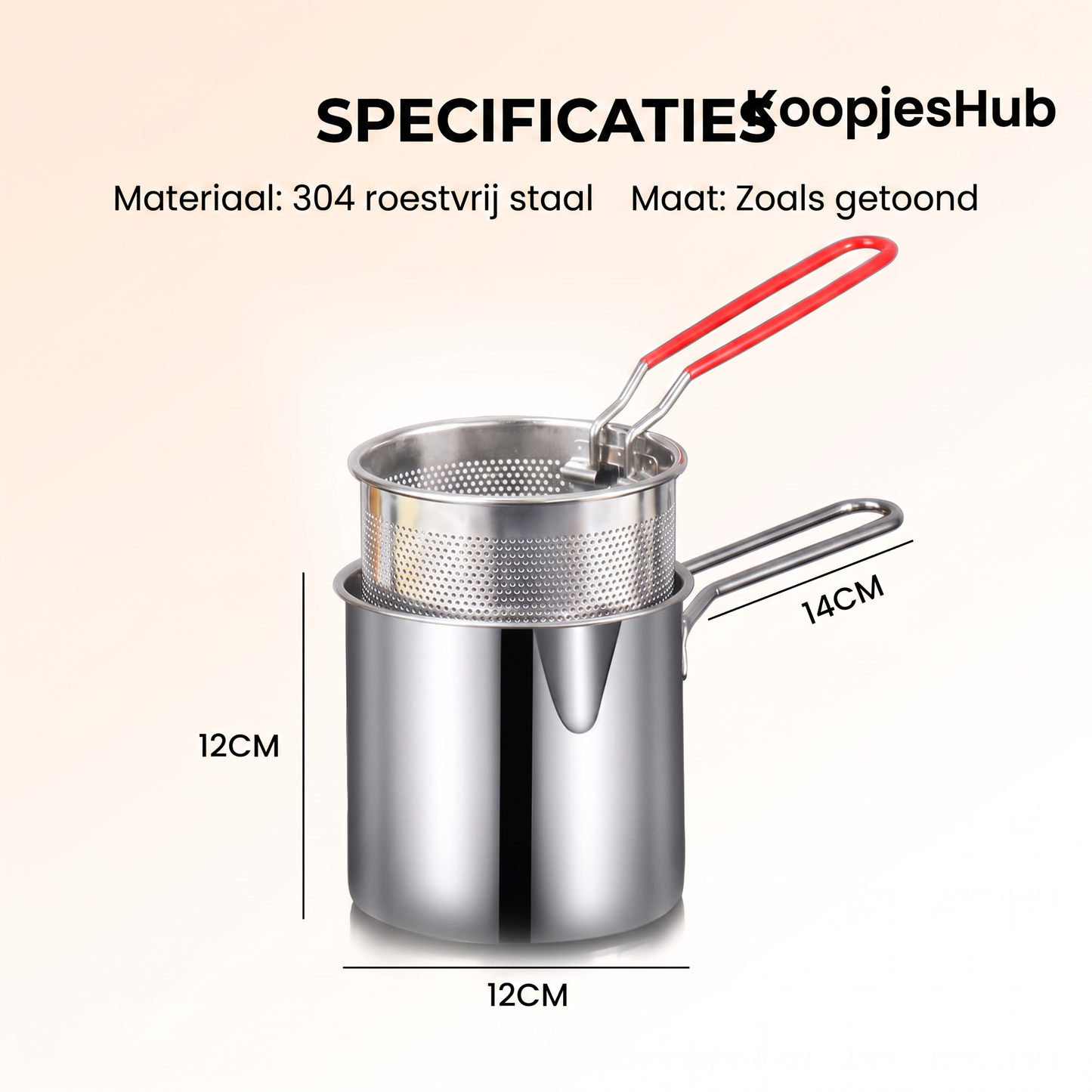 Multifunctionele Frituurpan - Frituren, braden, koken en stoven in één pa
