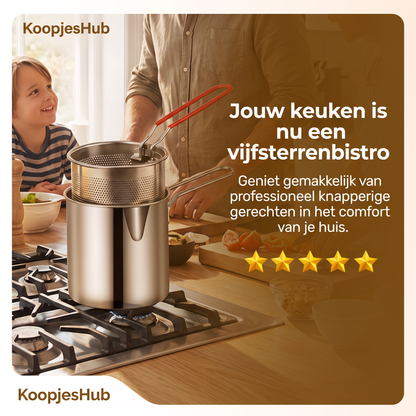 Multifunctionele Frituurpan - Frituren, braden, koken en stoven in één pa