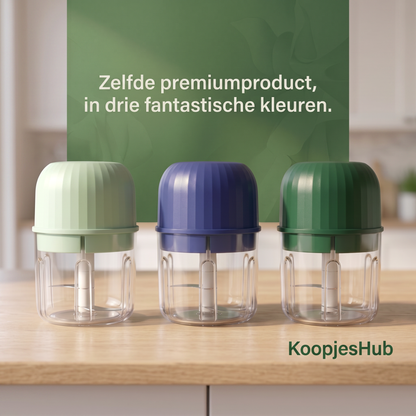 PrepPod – Draadloze minihakmolen voor knoflook, uien en kruiden in seconden