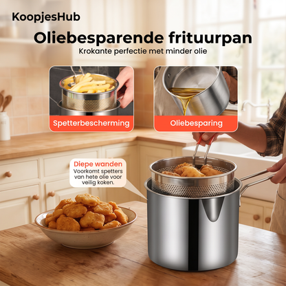 Multifunctionele Frituurpan - Frituren, braden, koken en stoven in één pa