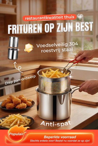 Multifunctionele Frituurpan - Frituren, braden, koken en stoven in één pa